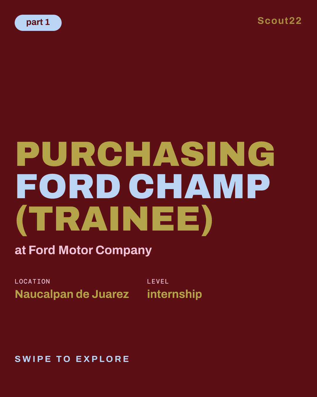 Purchasing Ford Champ (Trainee) at Ford Motor Company