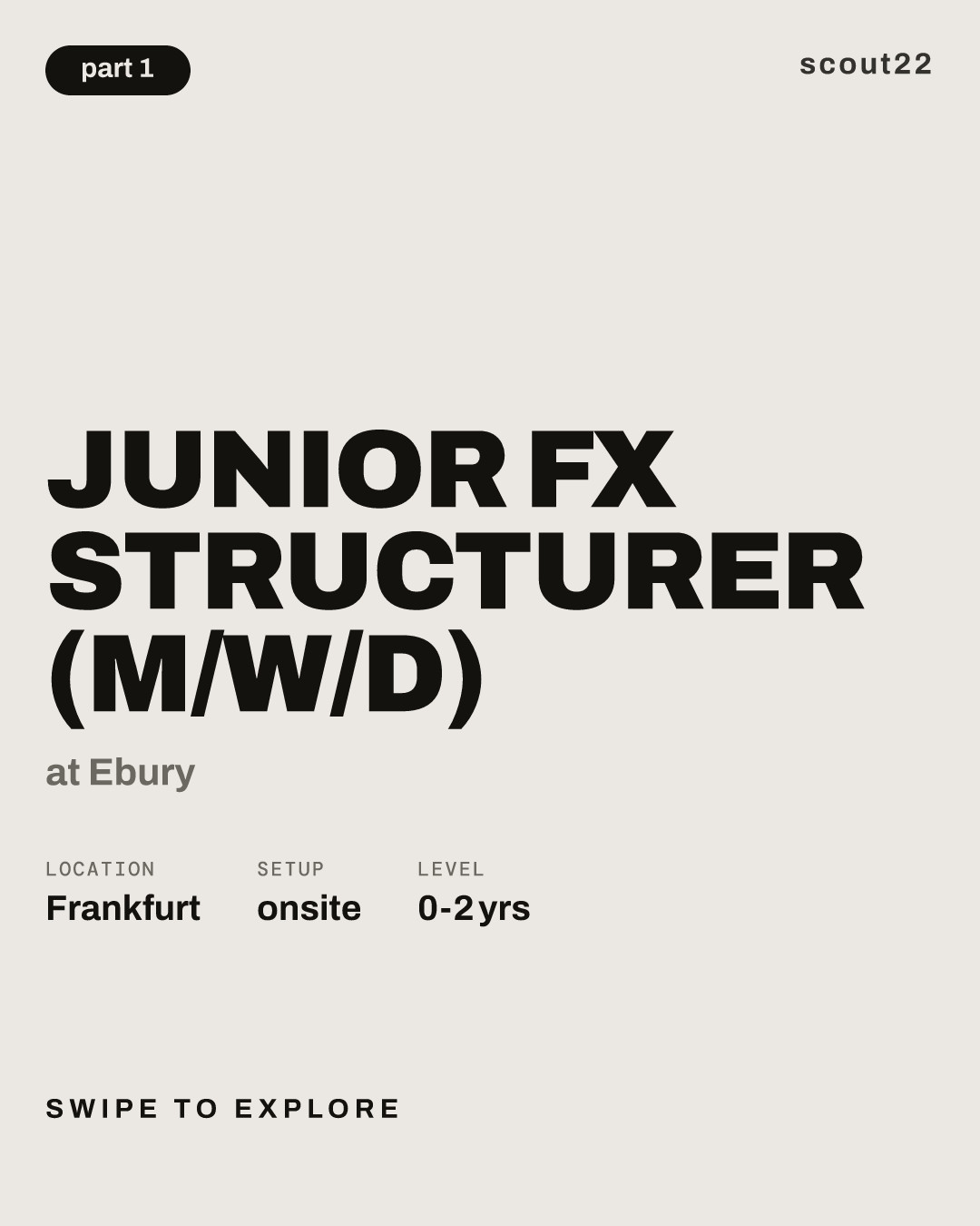 Junior FX Structurer (m/w/d) at Ebury