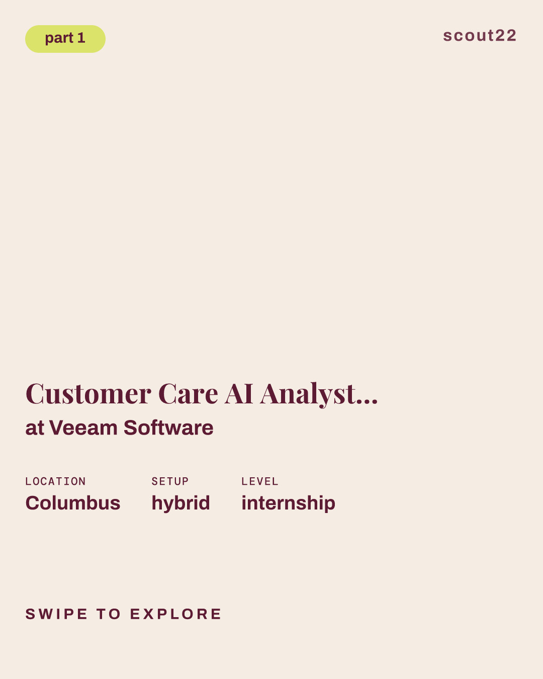 Customer Care AI Analyst Intern - Summer 2027 at Veeam Software