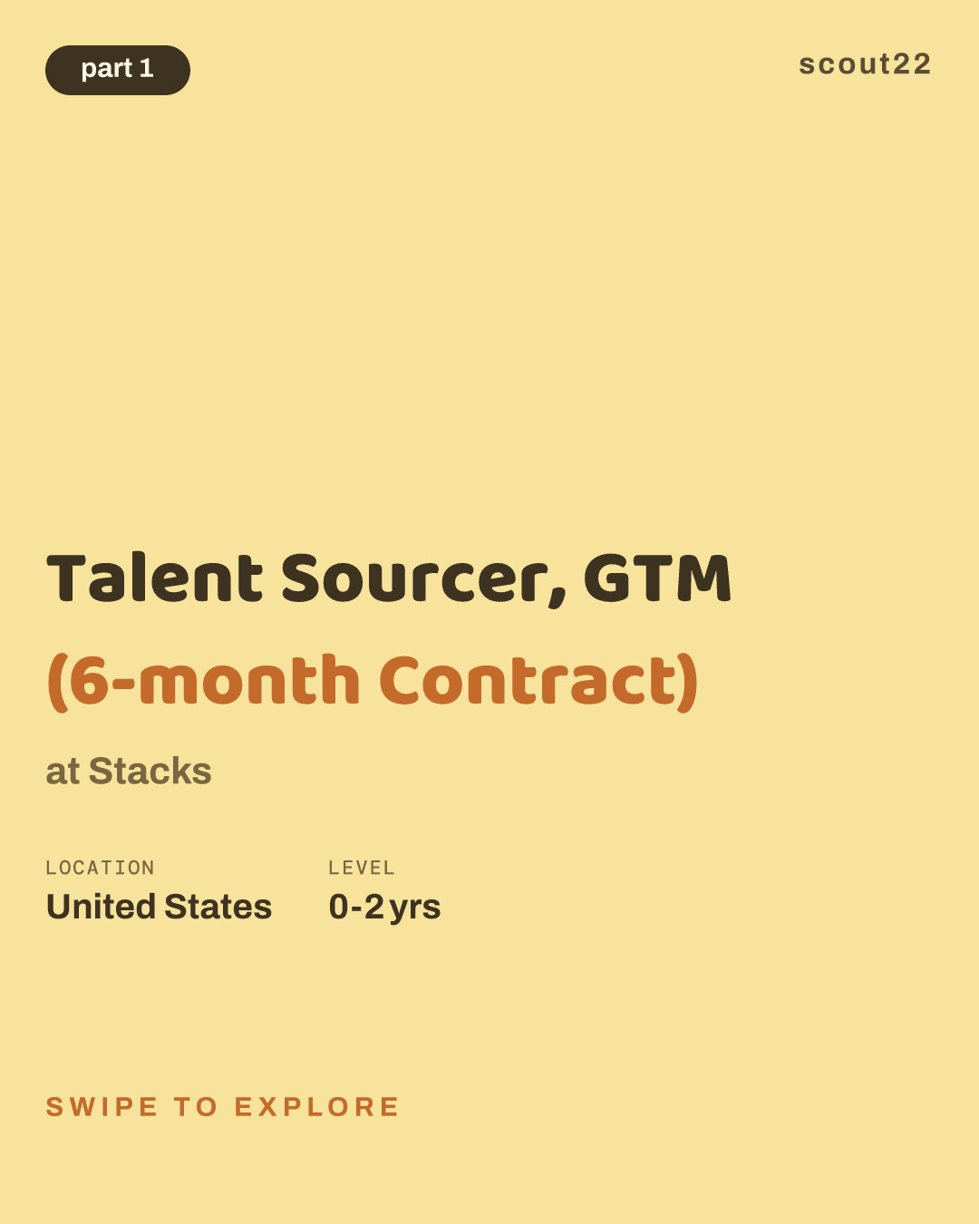 Talent Sourcer, GTM (6-month Contract) at Stacks
