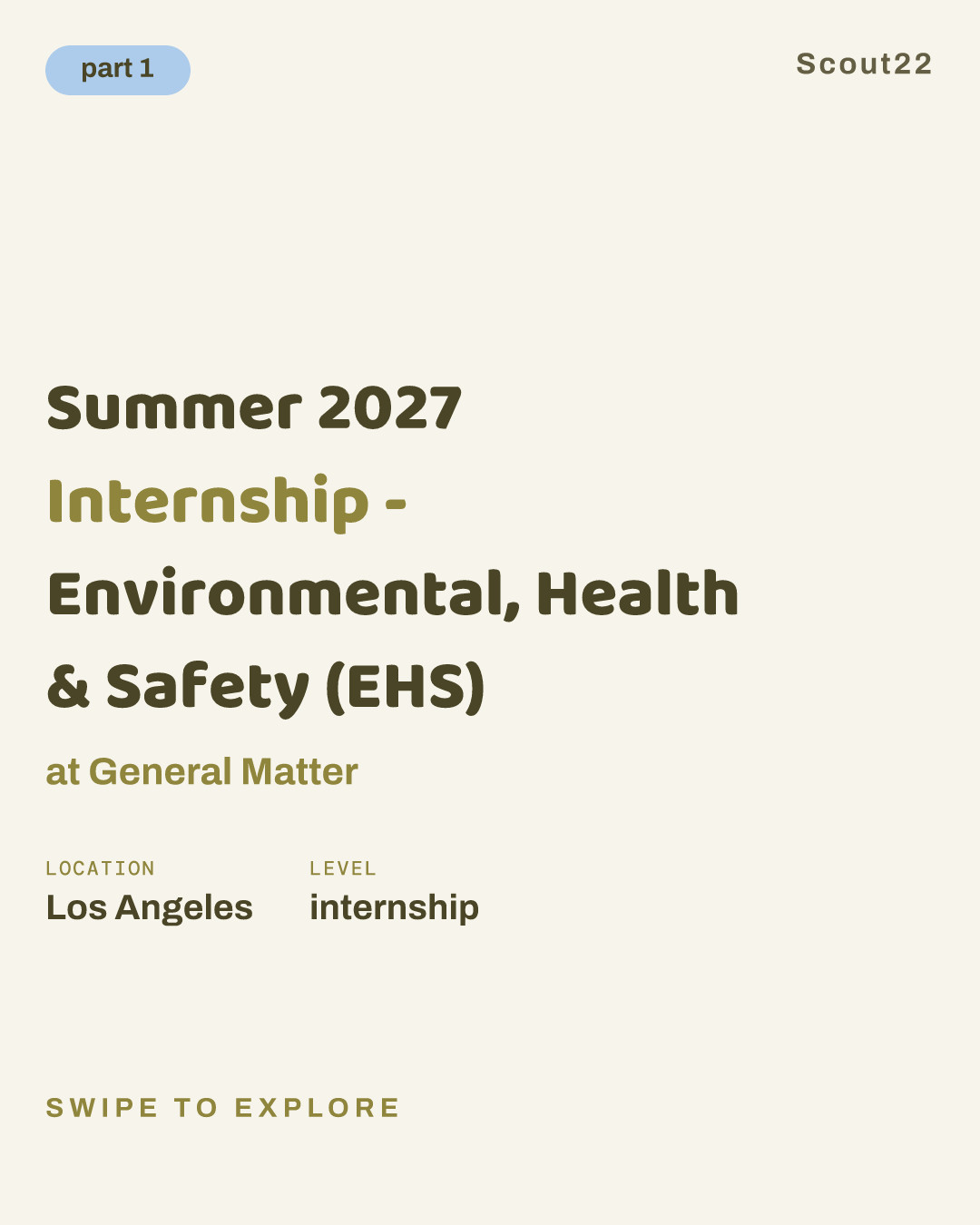 Summer 2027 Internship - Environmental, Health & Safety (EHS) at General Matter