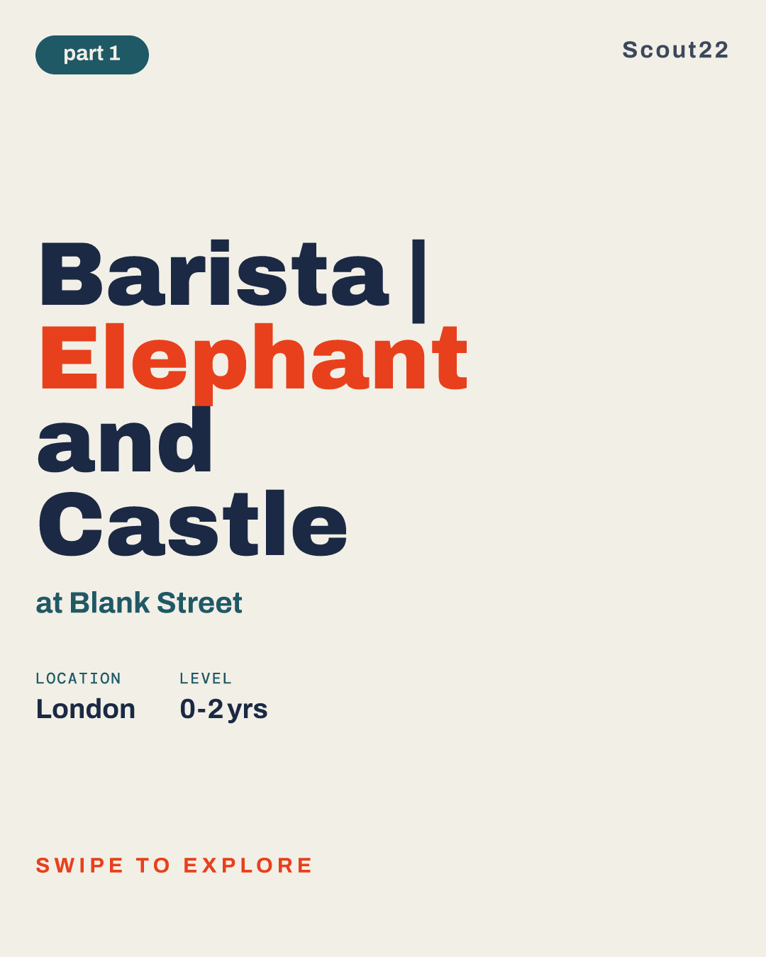 Barista | Elephant and Castle at Blank Street