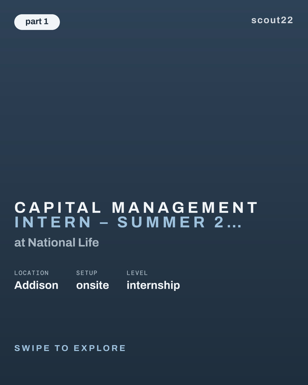 Capital Management Intern – Summer 2027 at National Life