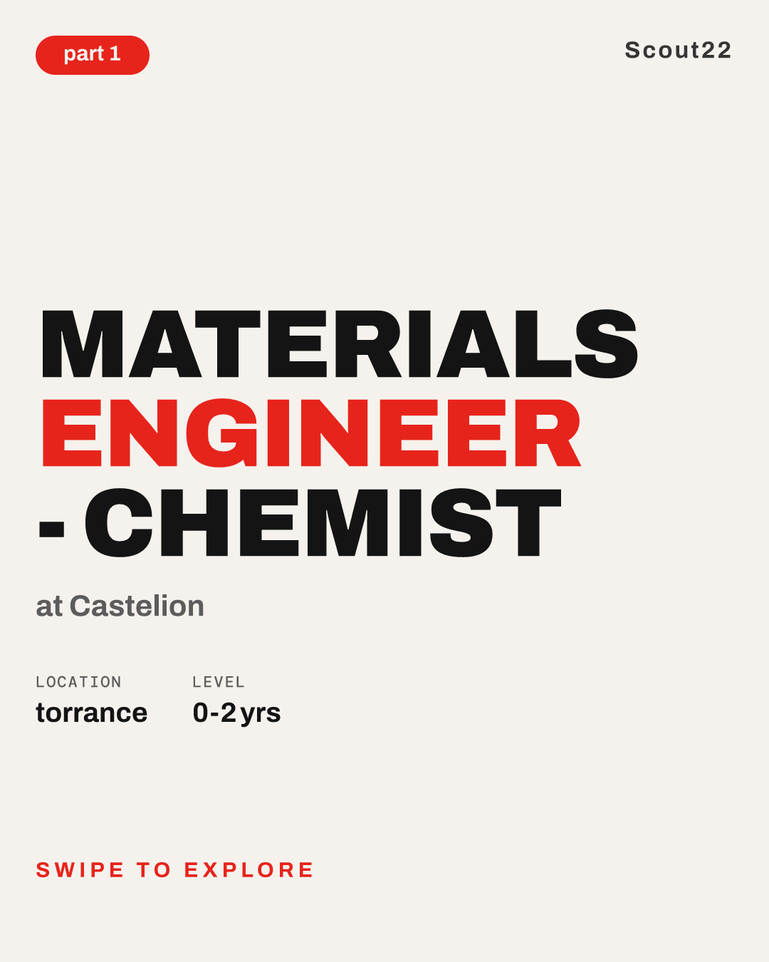 Materials Engineer - Chemist at Castelion