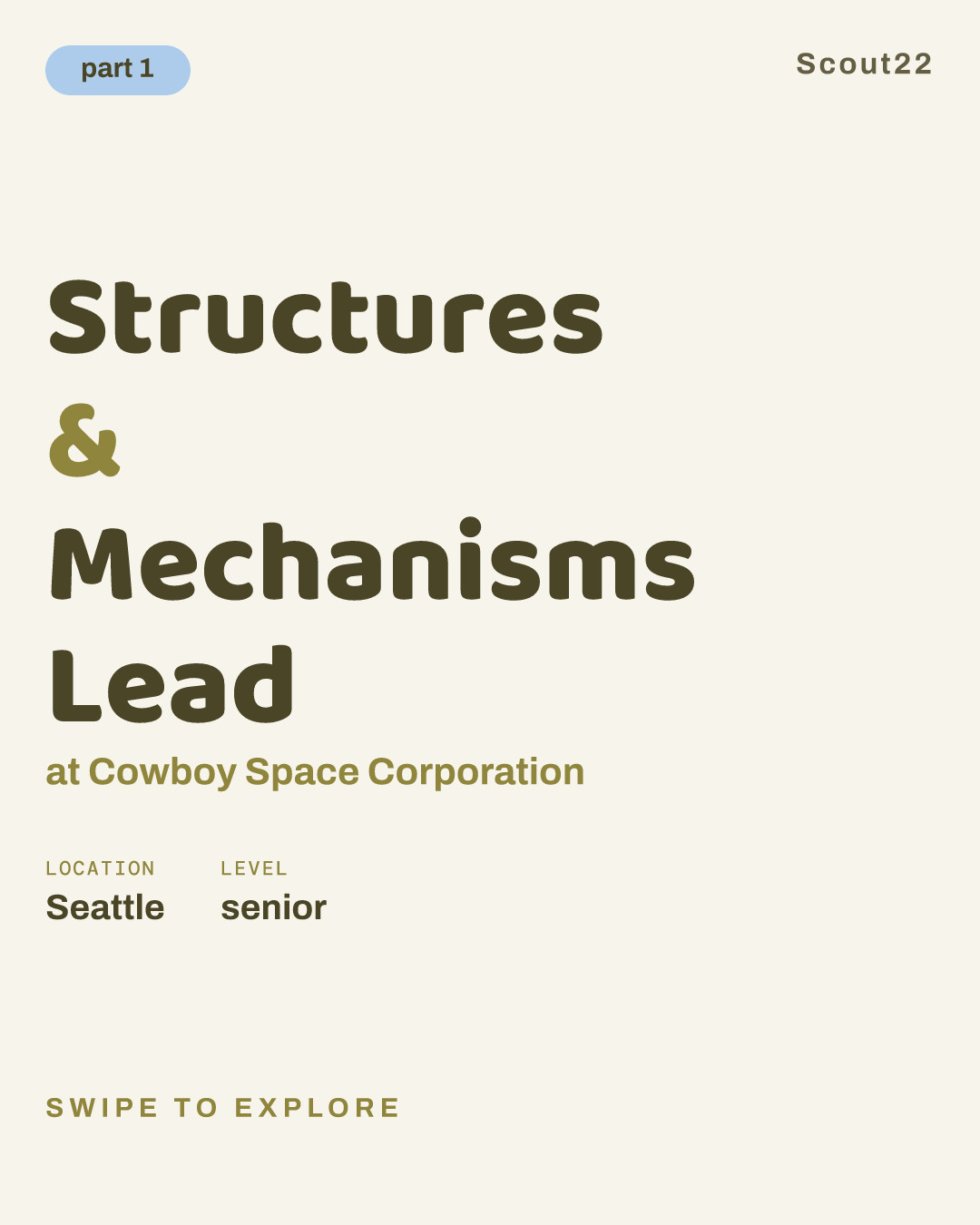 Structures & Mechanisms Lead at Cowboy Space Corporation