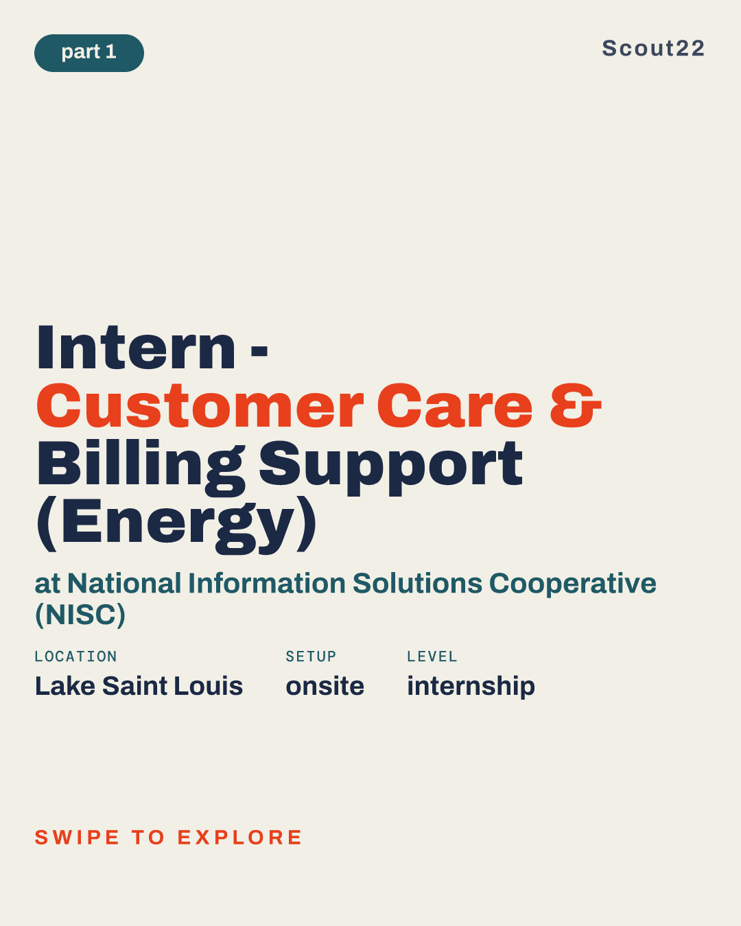 Intern - Customer Care & Billing Support (Energy) at National Information Solutions Cooperative (NISC)
