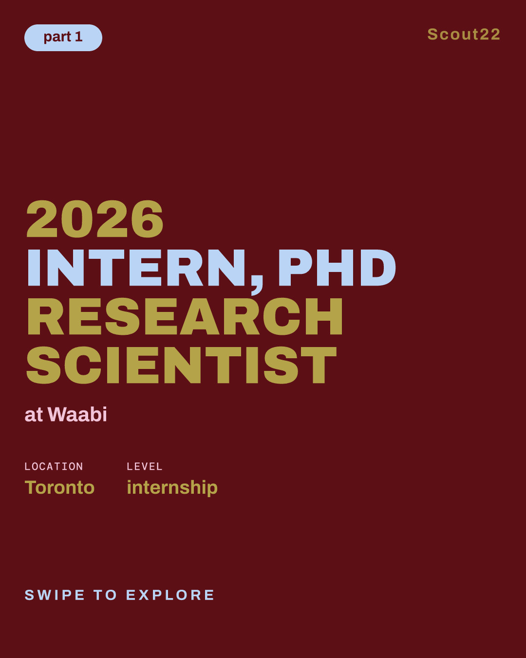 2026 Intern, PhD Research Scientist at Waabi