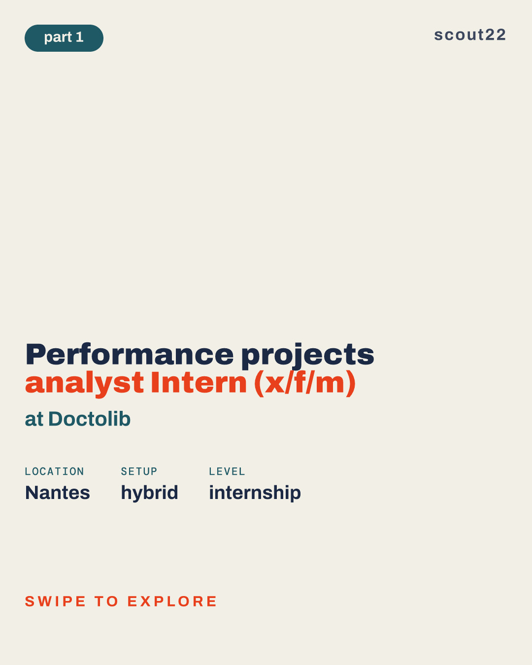 Performance projects analyst Intern (x/f/m) at Doctolib