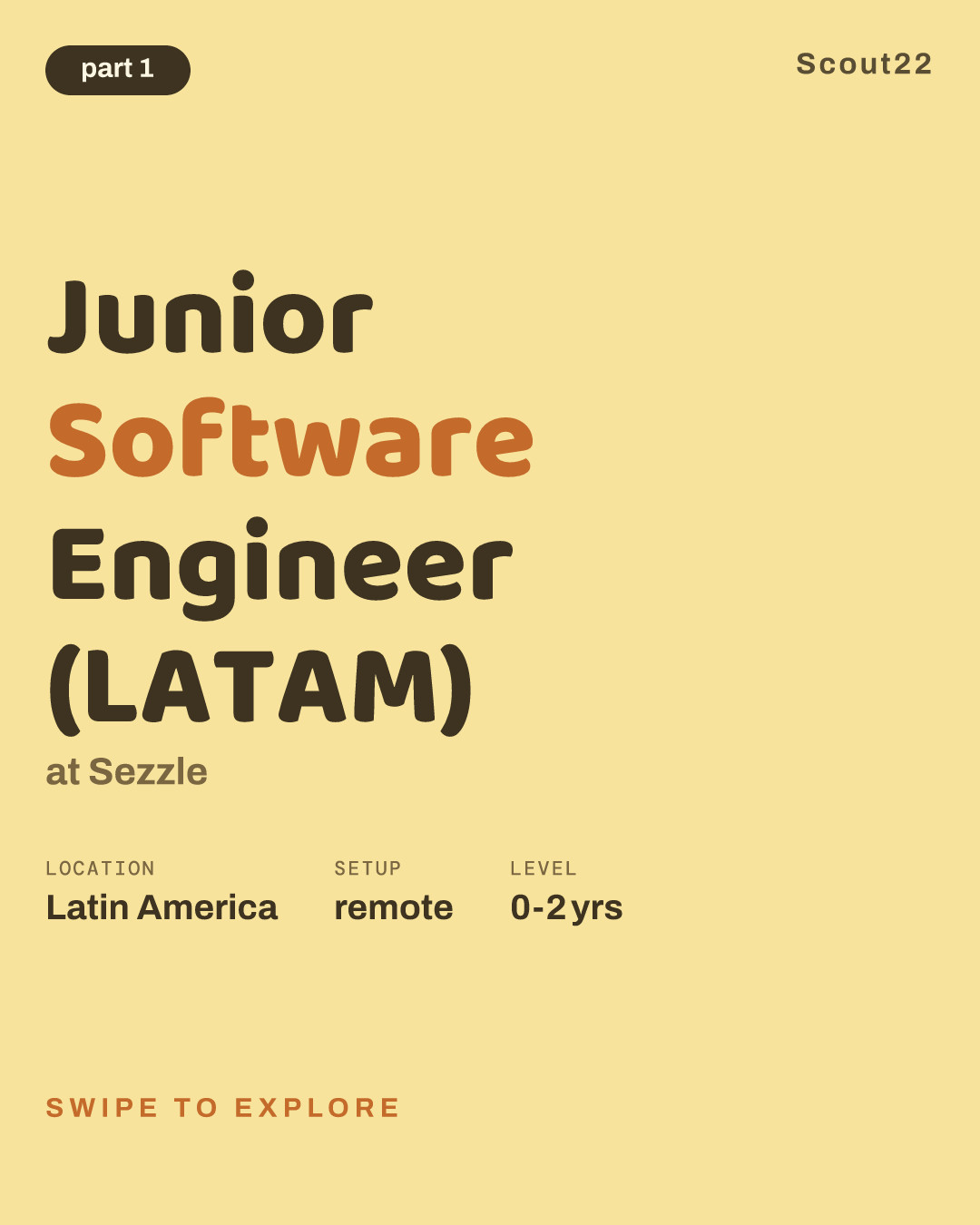 Junior Software Engineer (LATAM) at Sezzle