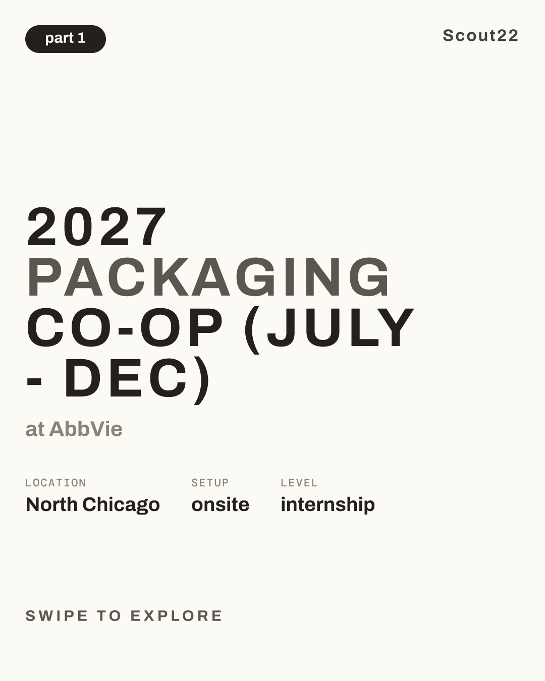 2027 Packaging Co-Op (July - Dec) at AbbVie