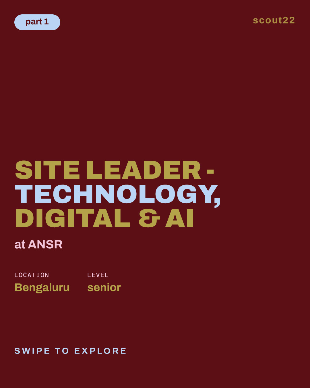 Site Leader - Technology, Digital & AI at ANSR