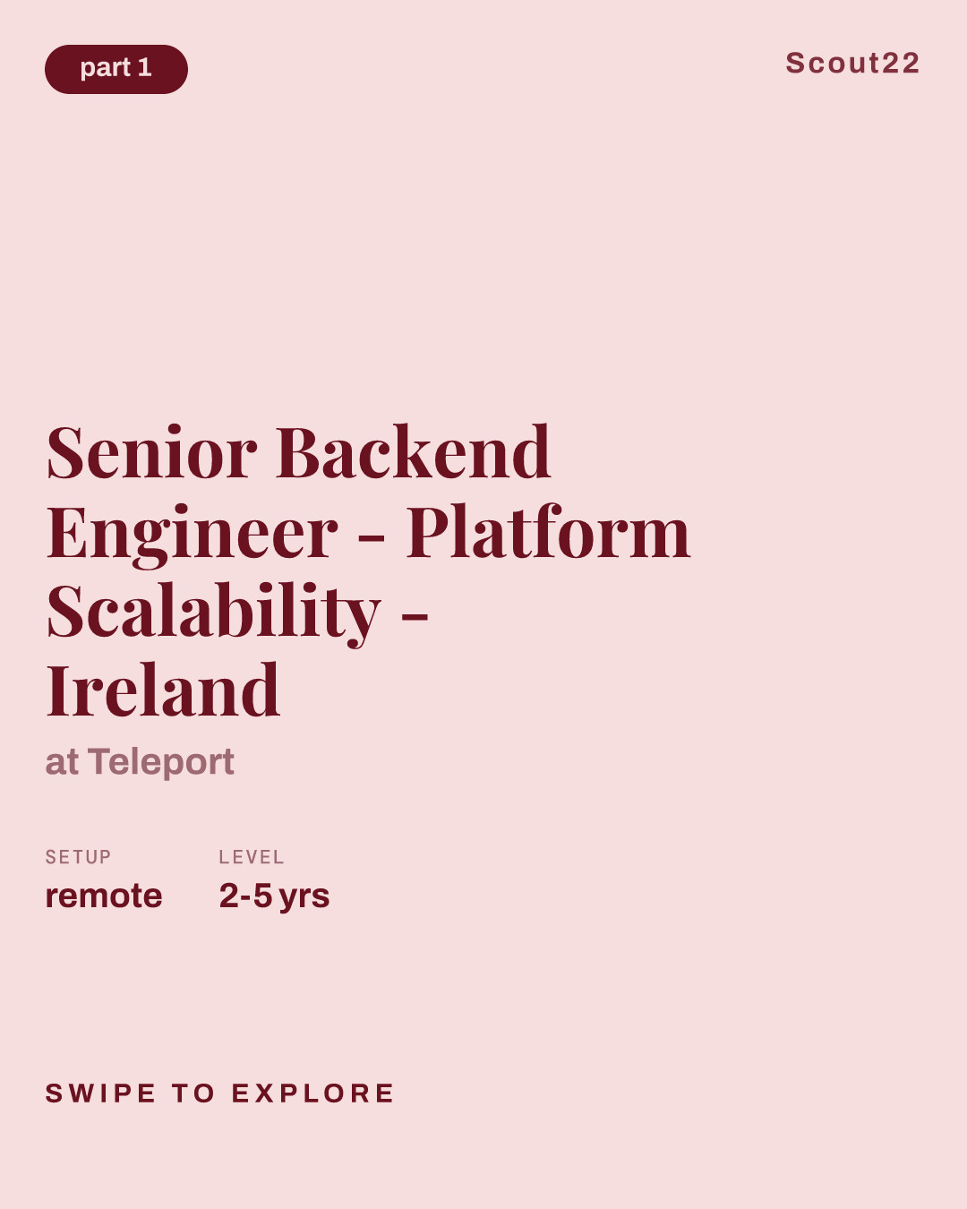 Senior Backend Engineer - Platform Scalability - Ireland at Teleport