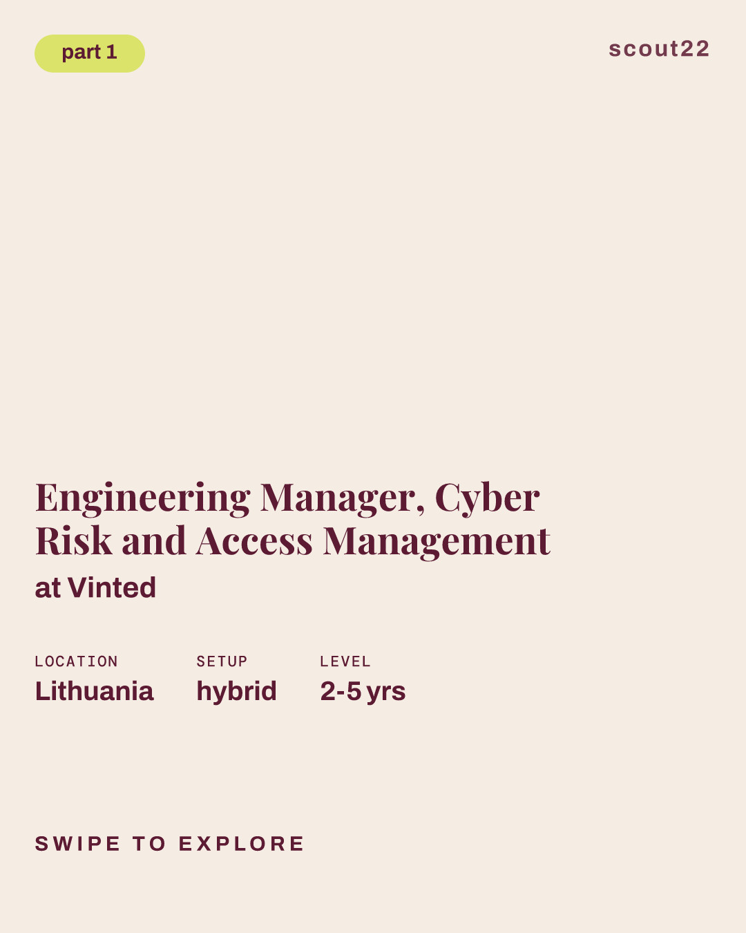 Engineering Manager, Cyber Risk and Access Management at Vinted