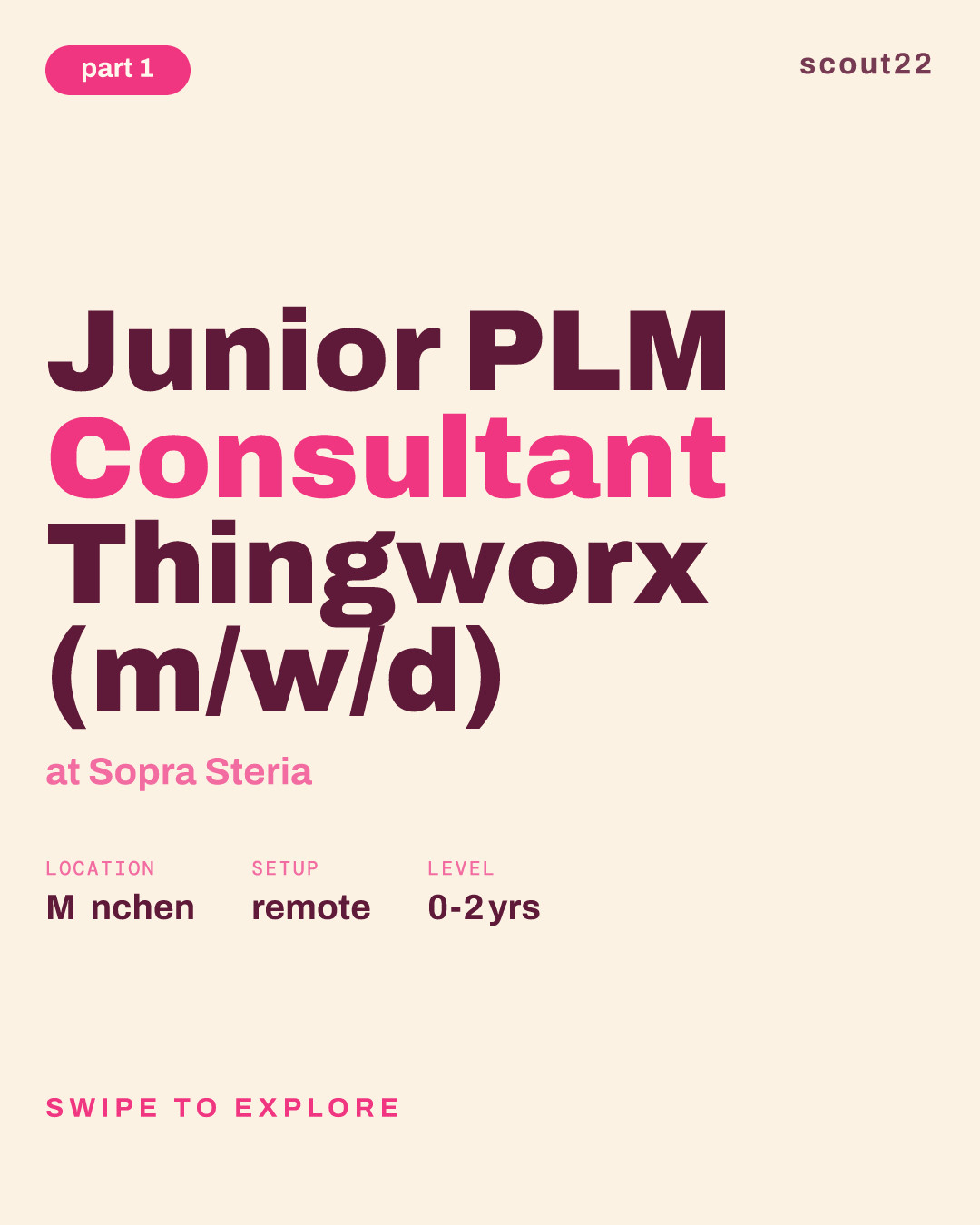 Junior PLM Consultant Thingworx (m/w/d) at Sopra Steria