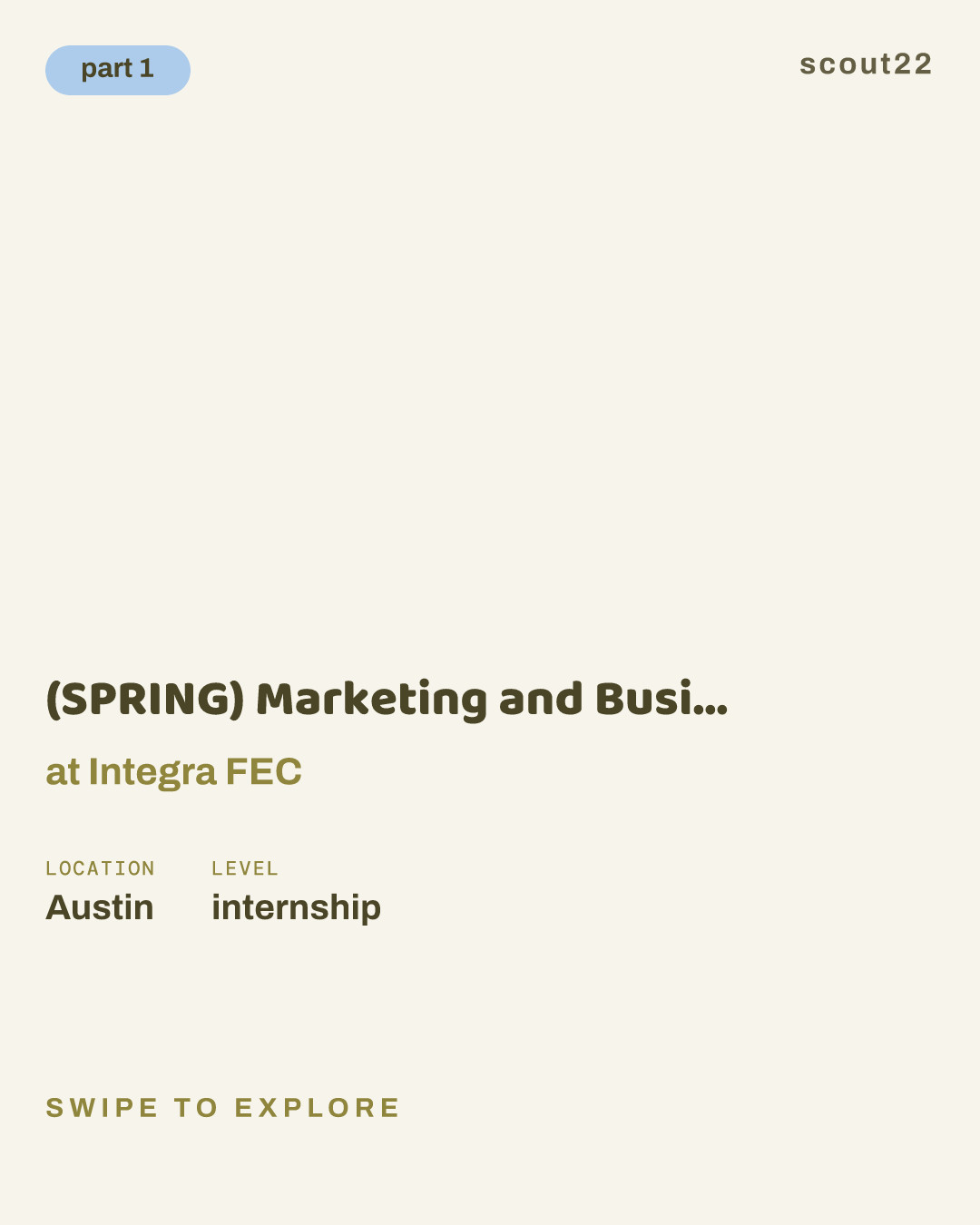 (SPRING) Marketing and Business Development Intern at Integra FEC