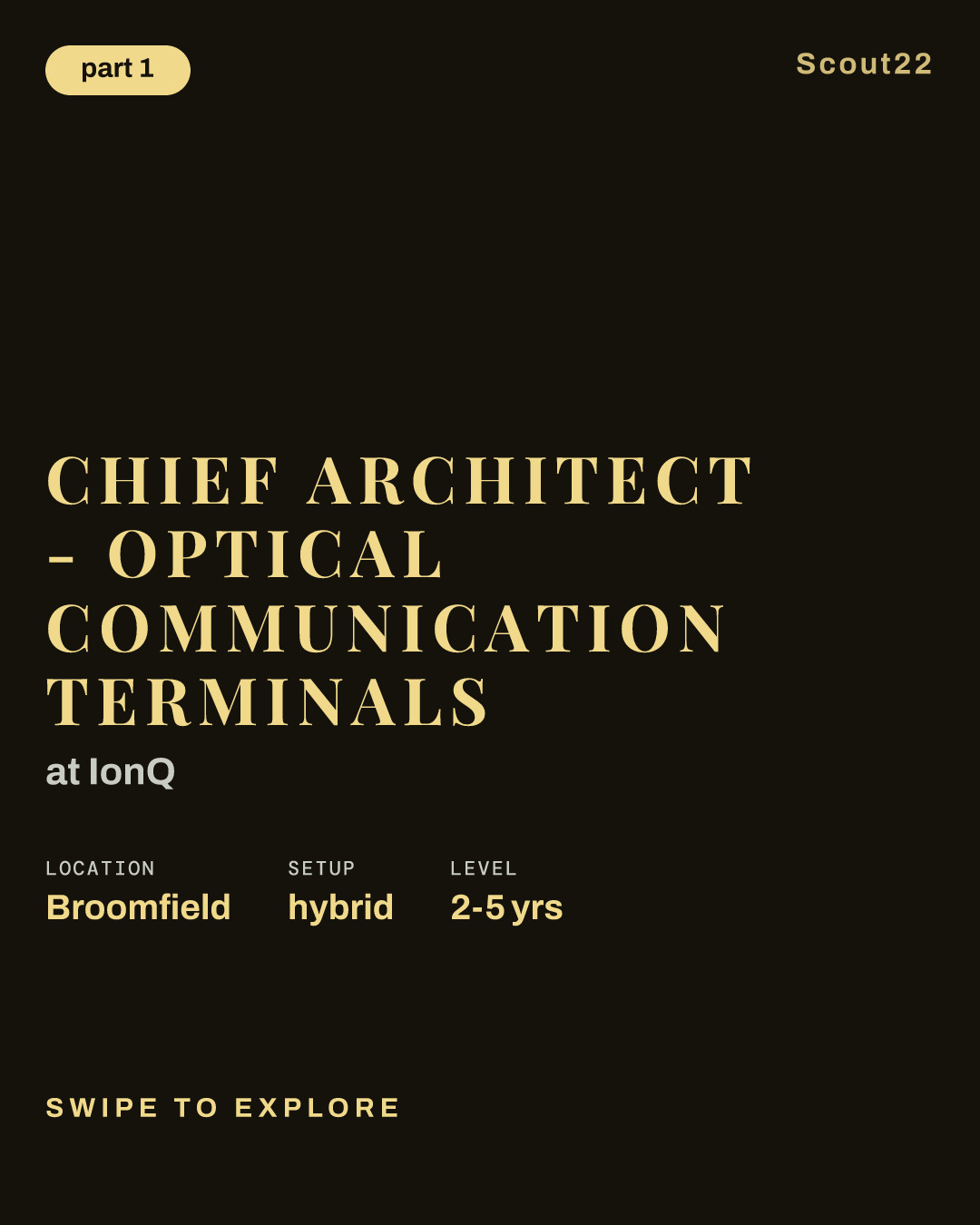 Chief Architect - Optical Communication Terminals at IonQ