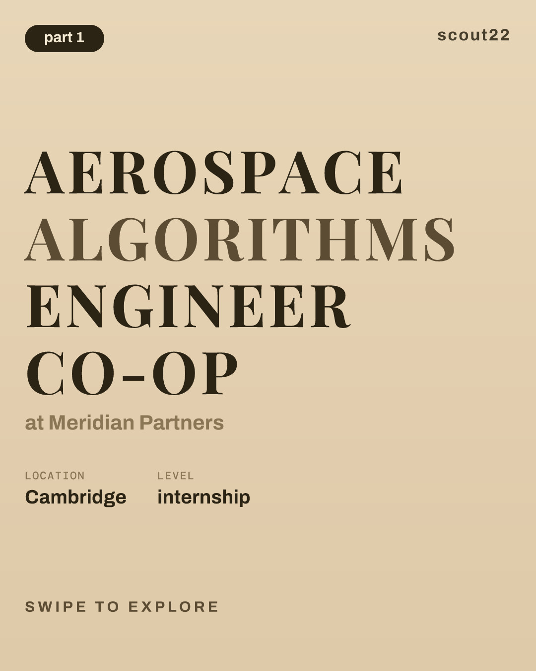 Aerospace Algorithms Engineer Co-op at Meridian Partners