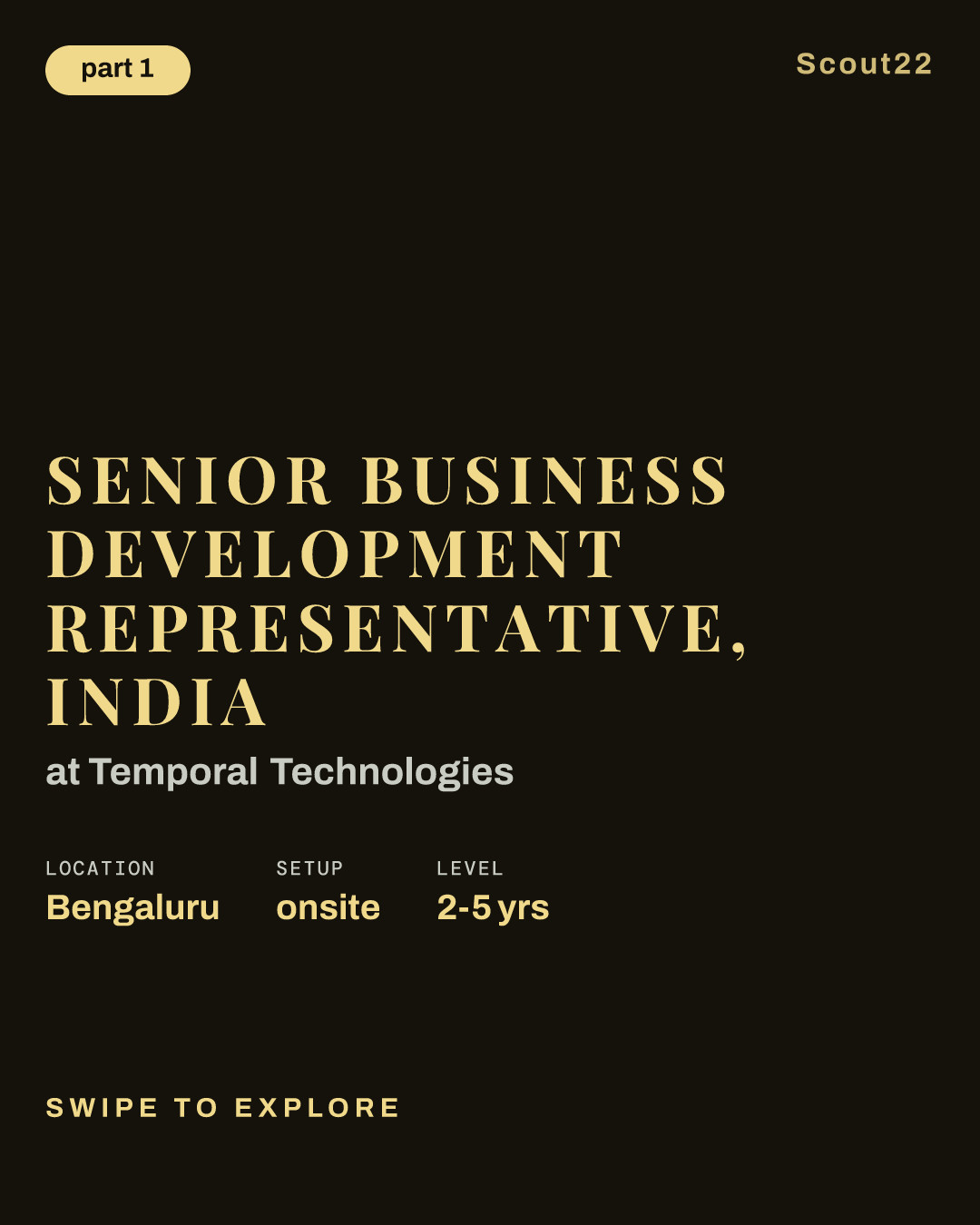 Senior Business Development Representative, India at Temporal Technologies