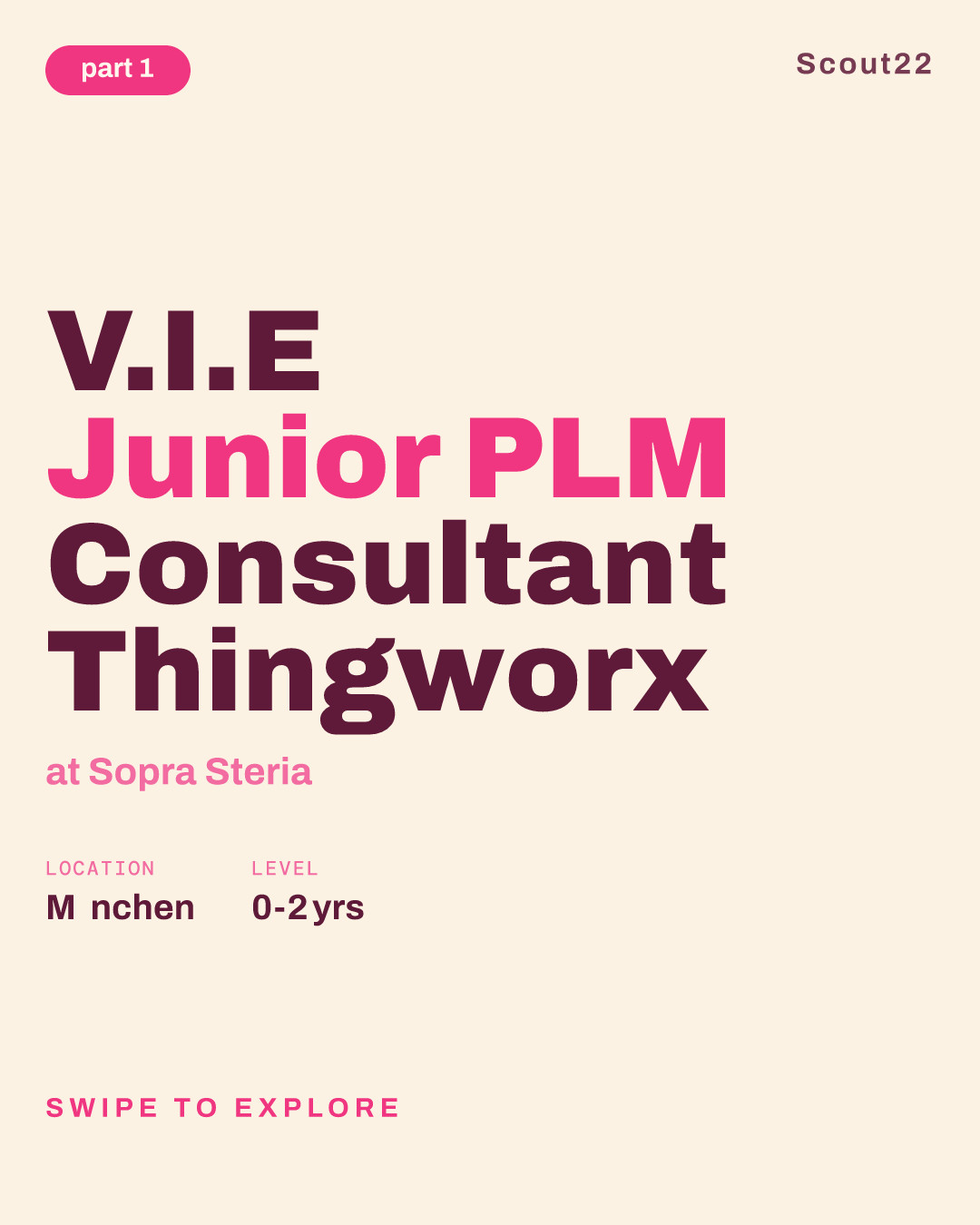 V.I.E Junior PLM Consultant Thingworx at Sopra Steria