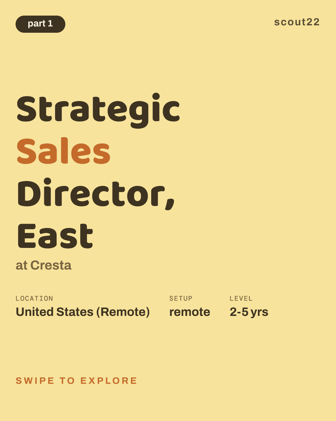 Strategic Sales Director, East at Cresta