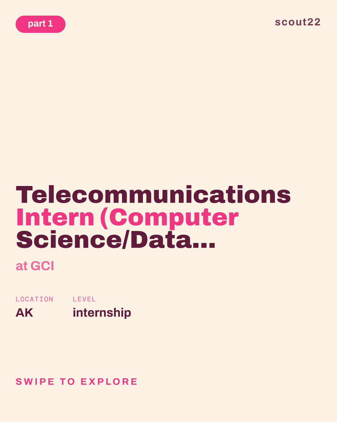 Telecommunications Intern (Computer Science/Data Analytics - Anchorage, AK) at GCI