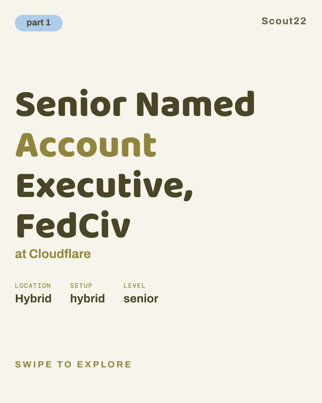 Senior Named Account Executive, FedCiv at Cloudflare
