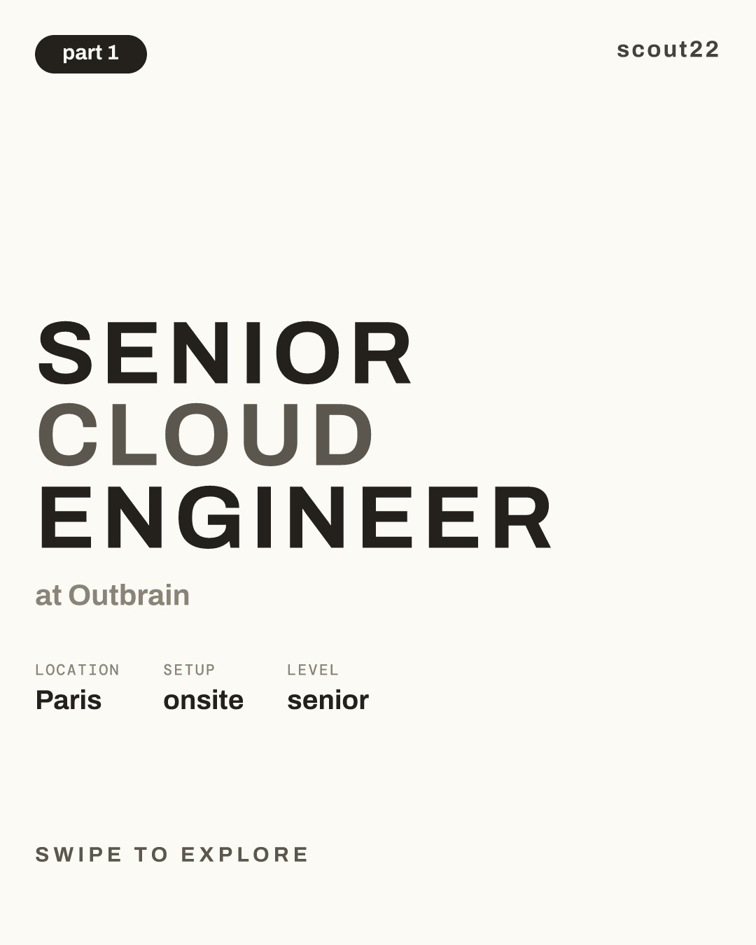 Senior Cloud Engineer at Outbrain