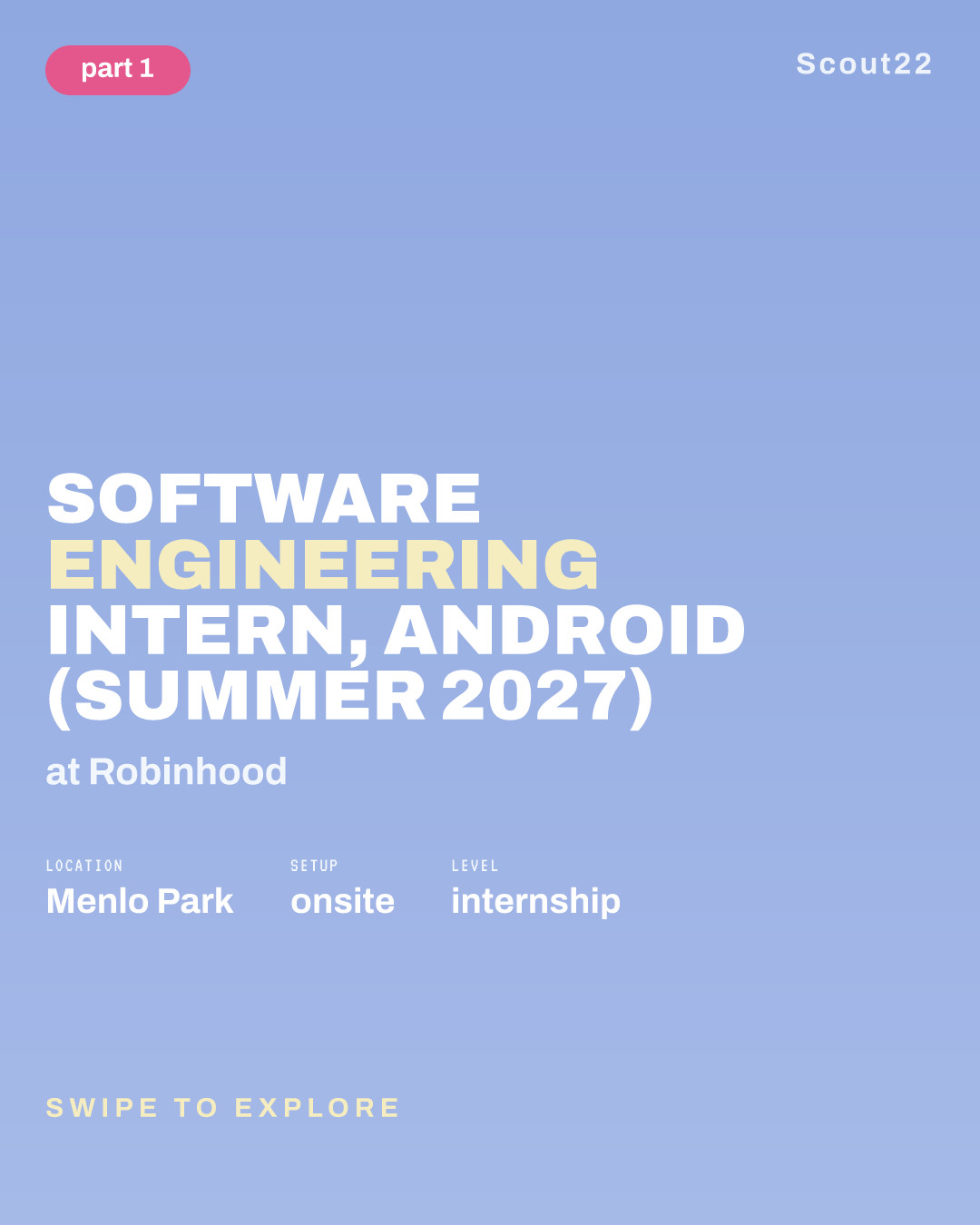 Software Engineering Intern, Android (Summer 2027) at Robinhood