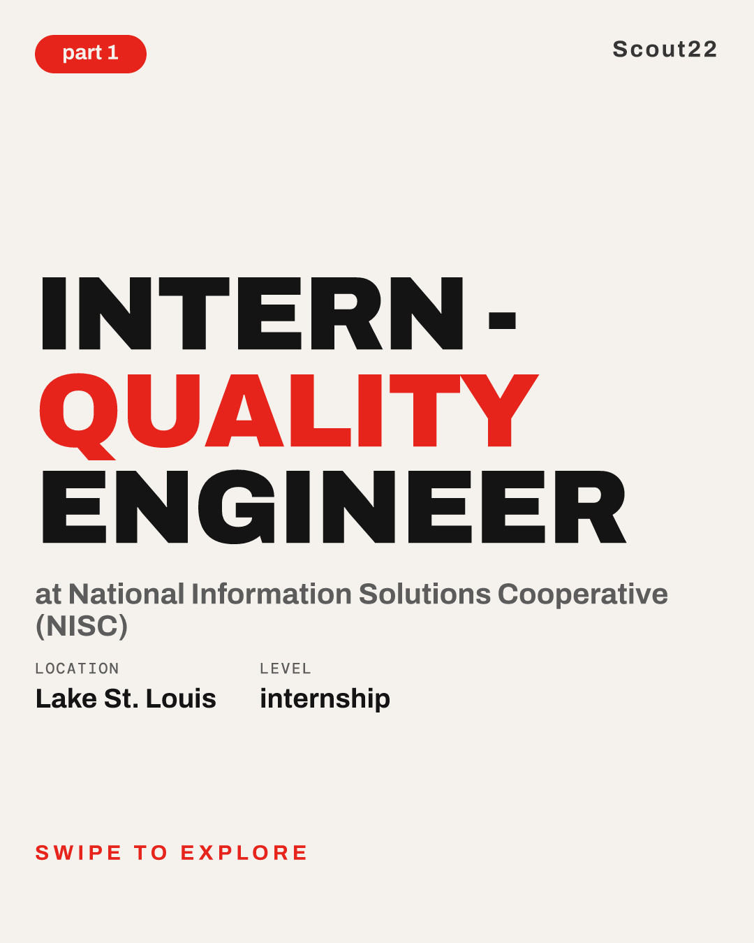 Intern - Quality Engineer at National Information Solutions Cooperative (NISC)