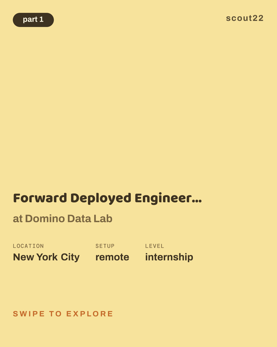 Forward Deployed Engineer, Intern - Campus Recruiting 2027 at Domino Data Lab