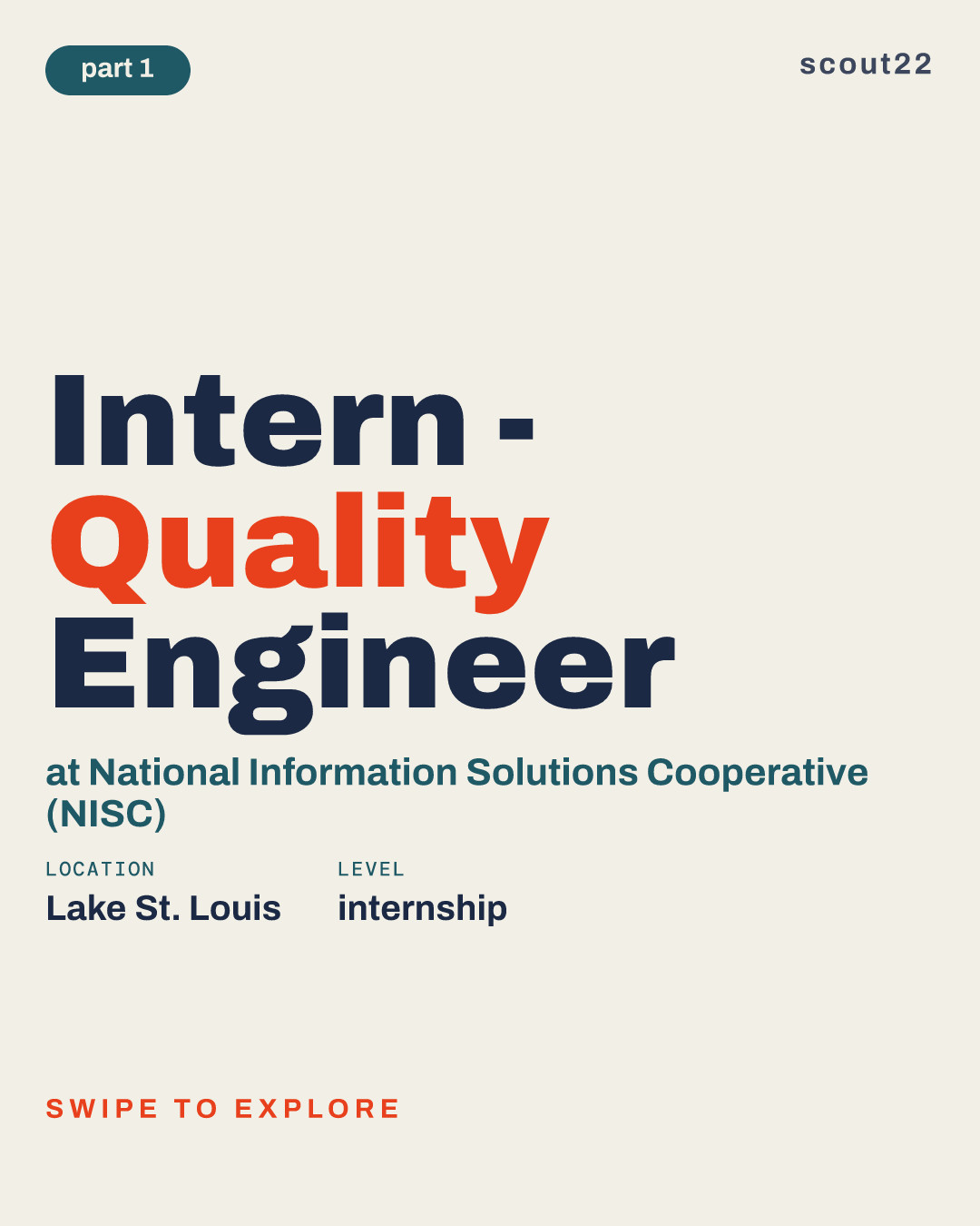 Intern - Quality Engineer at National Information Solutions Cooperative (NISC)