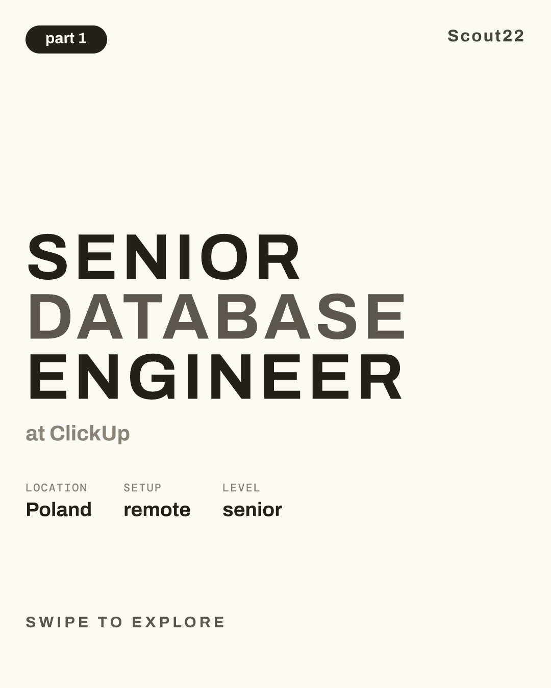 Senior Database Engineer at ClickUp