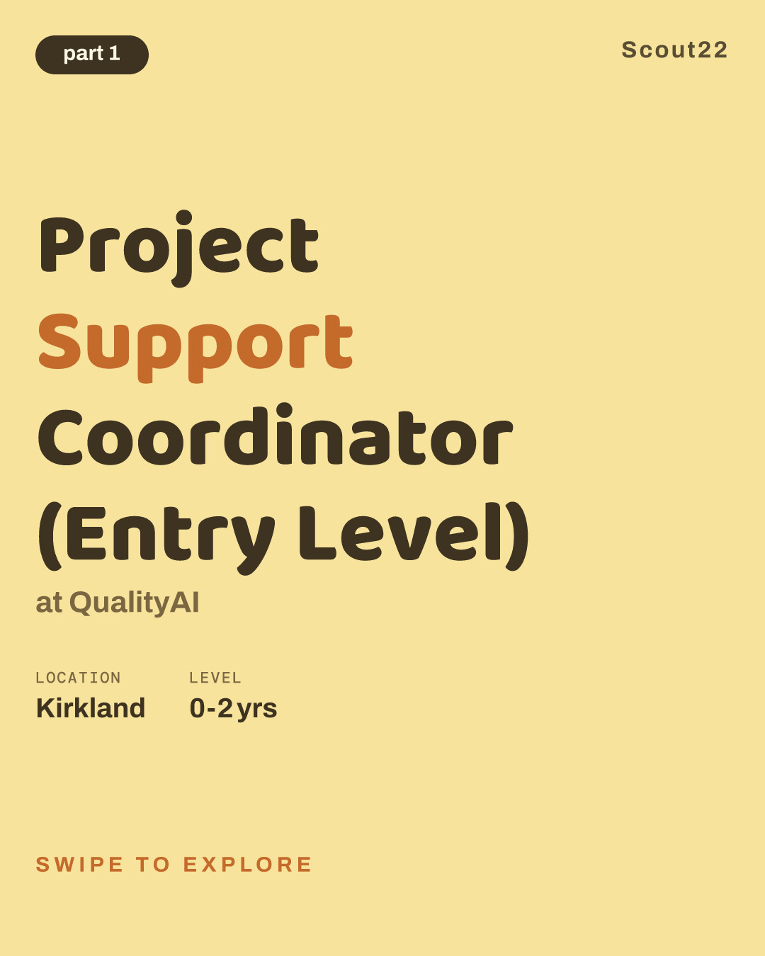 Project Support Coordinator (Entry Level) at QualityAI