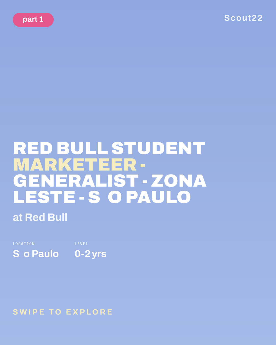 Red Bull Student Marketeer - Generalist - Zona Leste - São Paulo at Red Bull