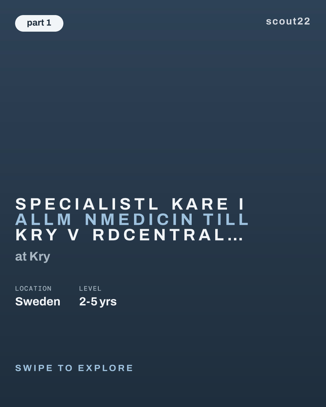 Specialistläkare i allmänmedicin till Kry Vårdcentral Oskarshamn, drivs av Cityläkarna AB. at Kry