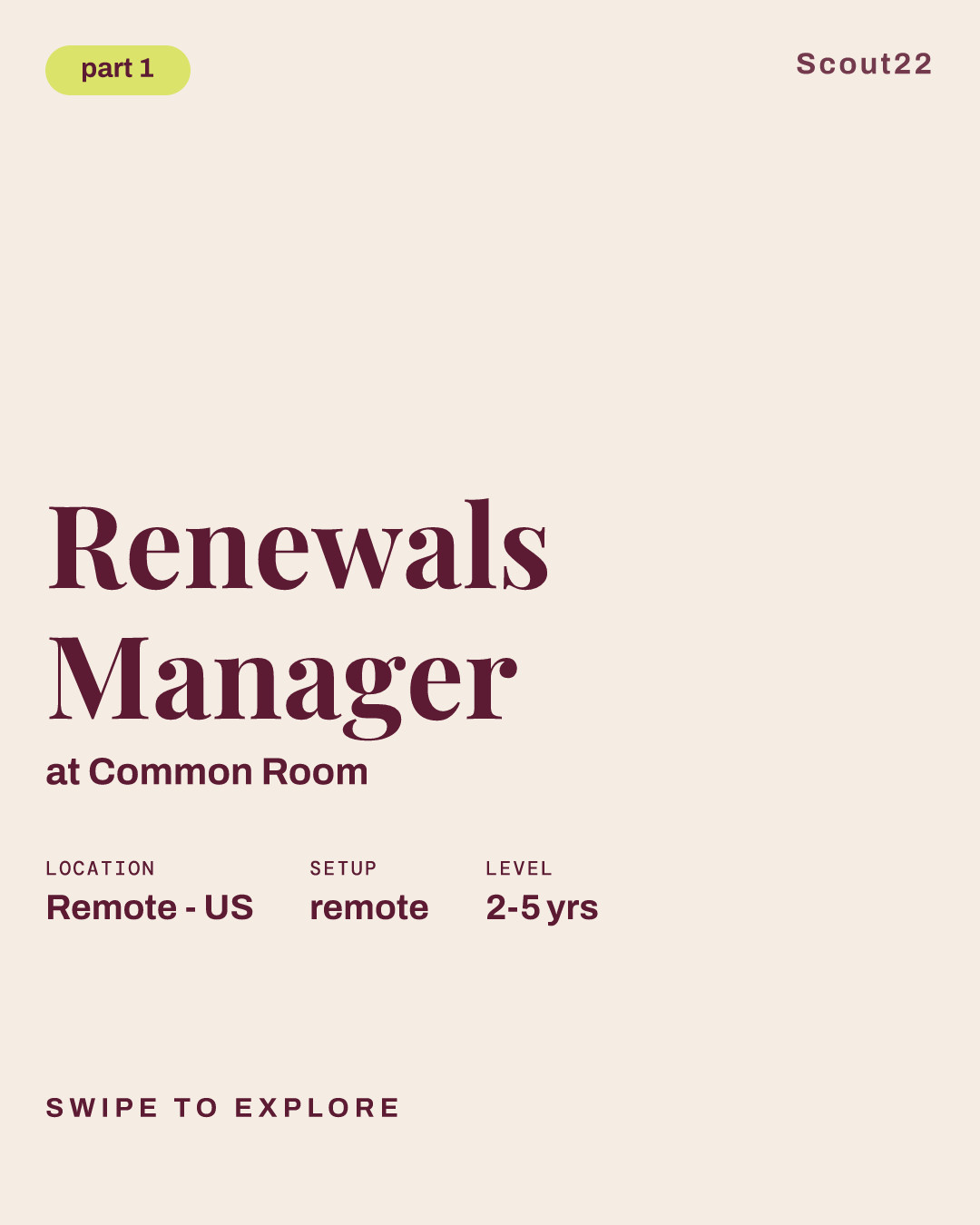 Renewals Manager at Common Room