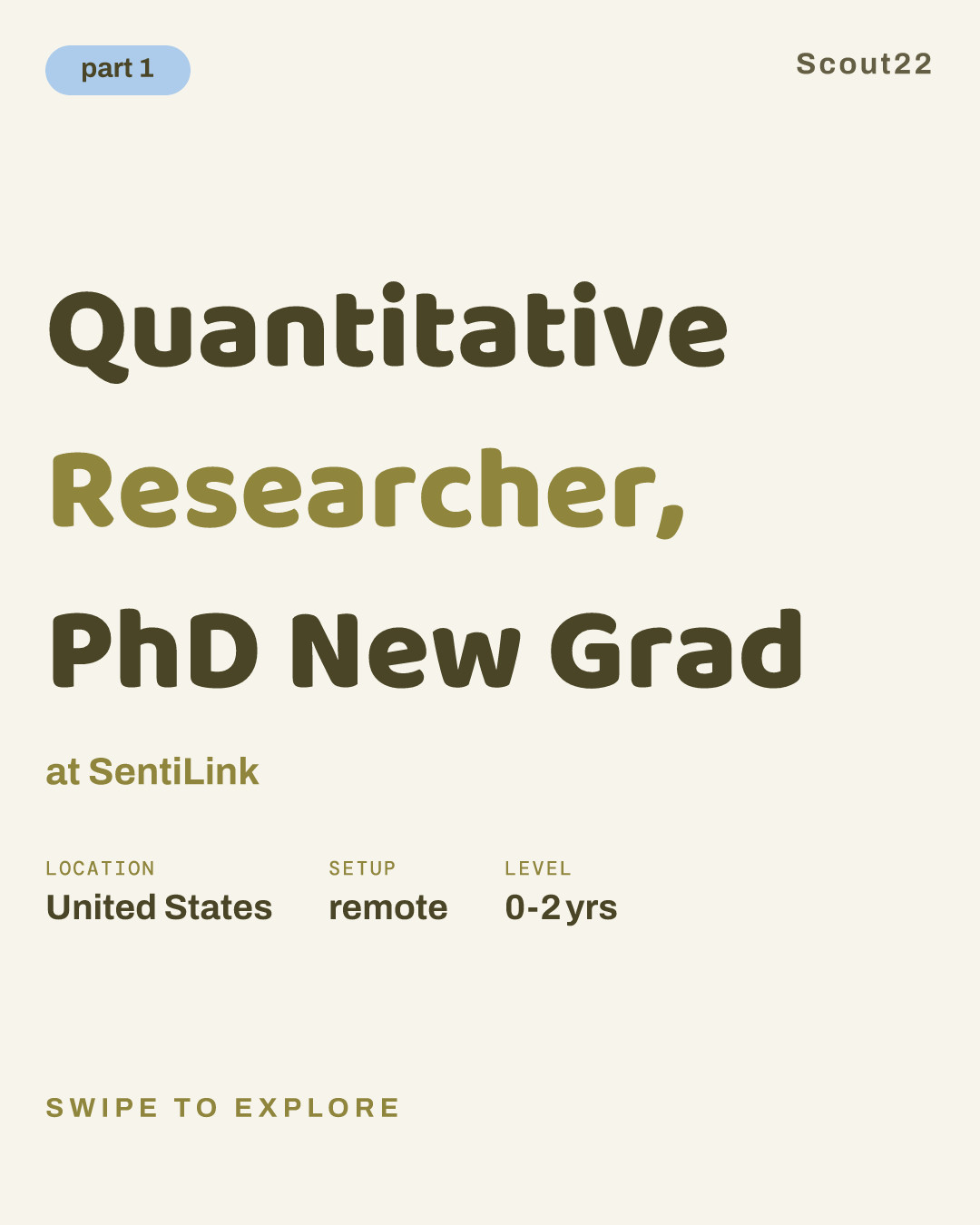 Quantitative Researcher, PhD New Grad at SentiLink