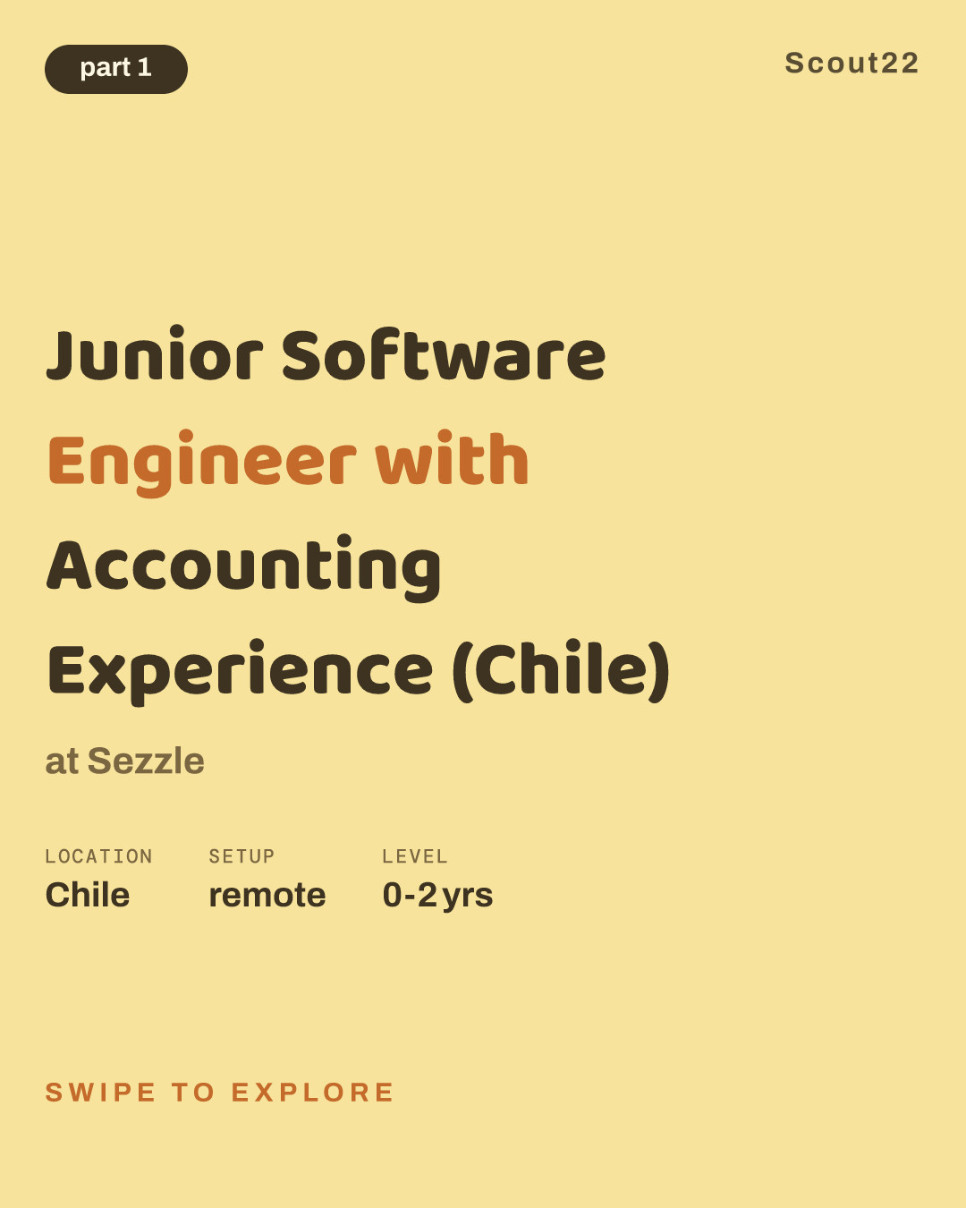 Junior Software Engineer with Accounting Experience (Chile) at Sezzle
