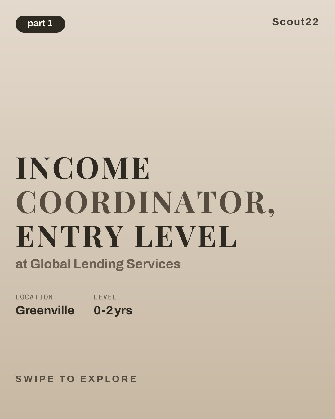 Income Coordinator, Entry Level at Global Lending Services