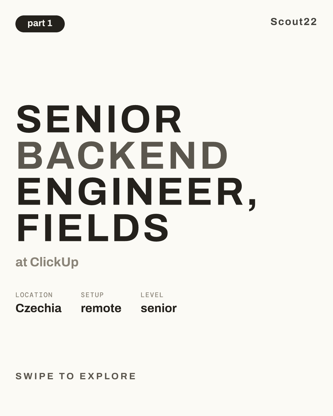 Senior Backend Engineer, Fields at ClickUp