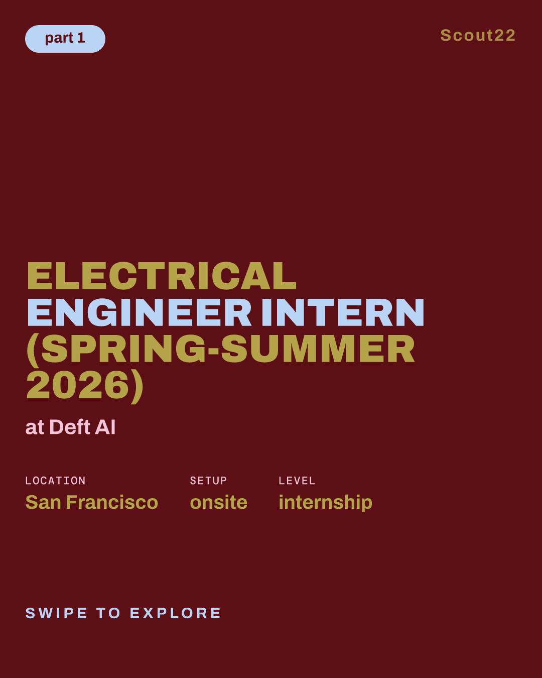 Electrical Engineer Intern (Spring-Summer 2026) at Deft AI