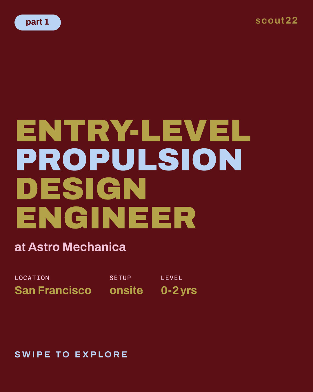 Entry-Level Propulsion Design Engineer at Astro Mechanica