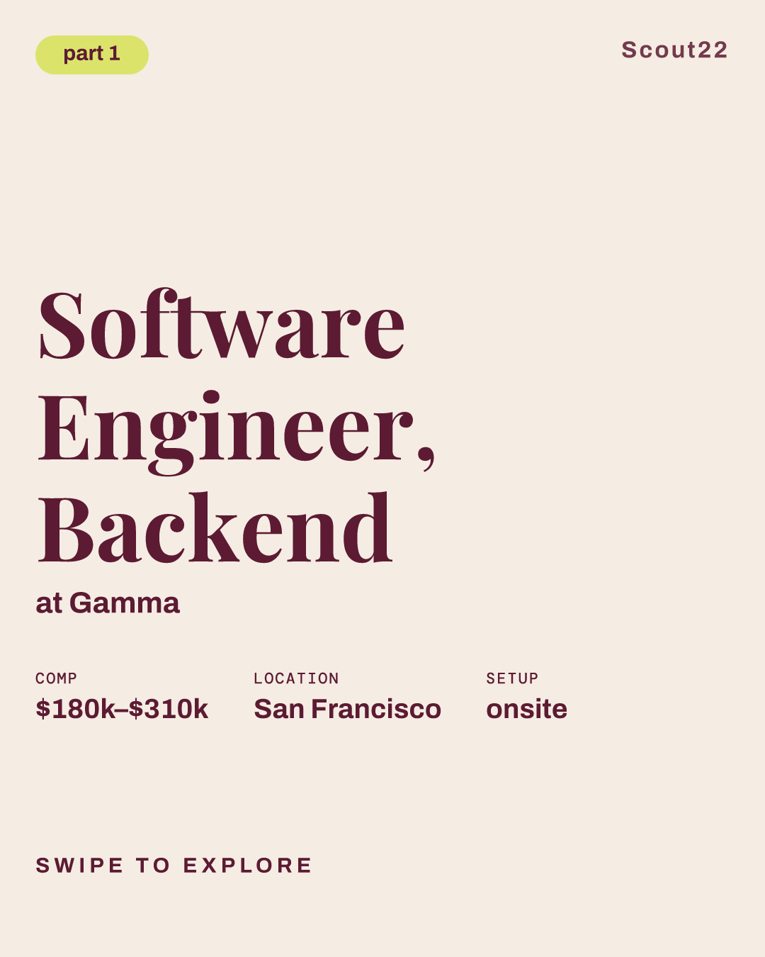 Software Engineer, Backend at Gamma