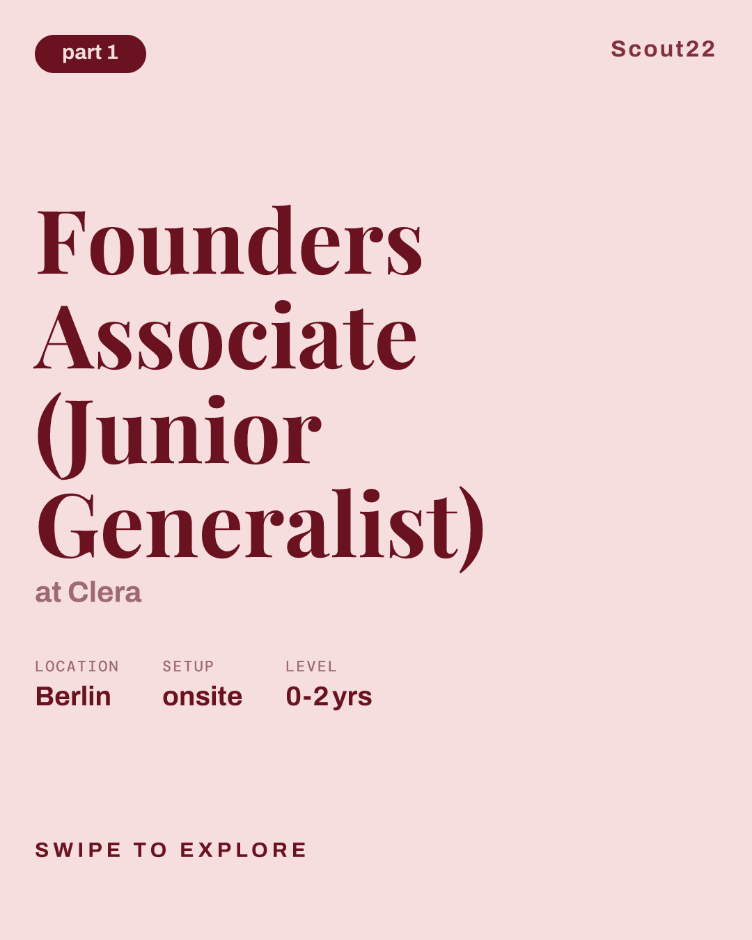 Founders Associate (Junior Generalist) at Clera