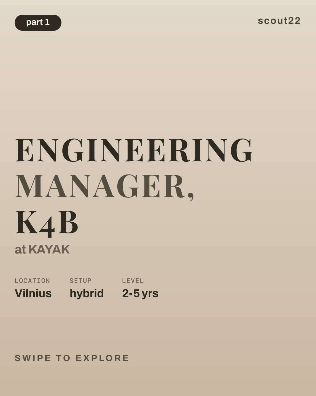 Engineering Manager, K4B at KAYAK