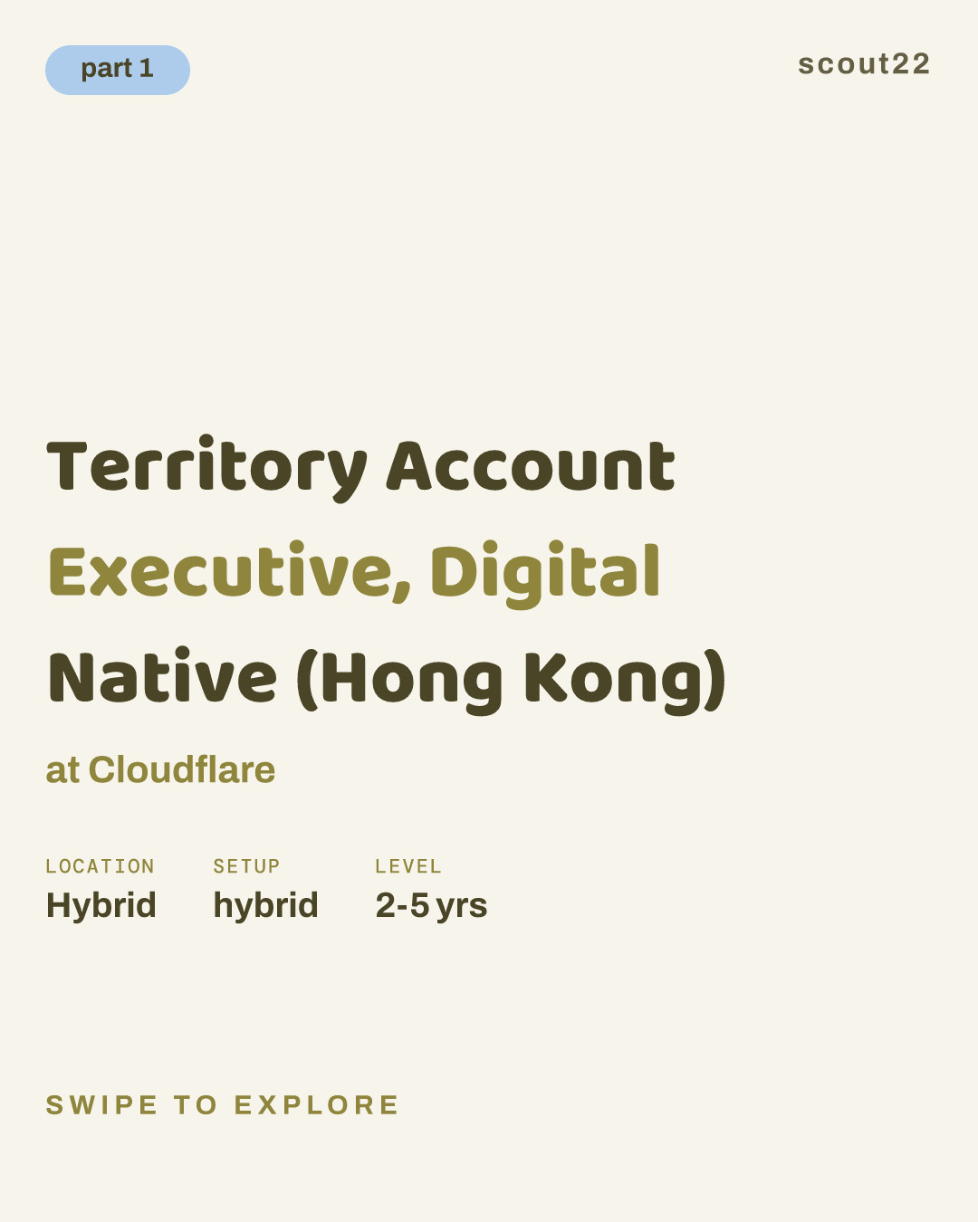 Territory Account Executive, Digital Native (Hong Kong) at Cloudflare