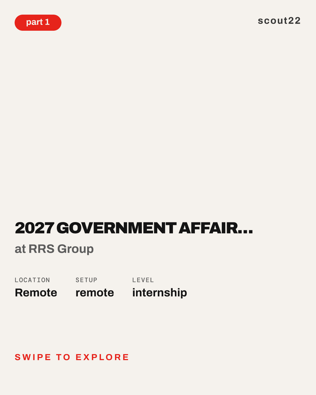 2027 Government Affairs Internship Program at RRS Group