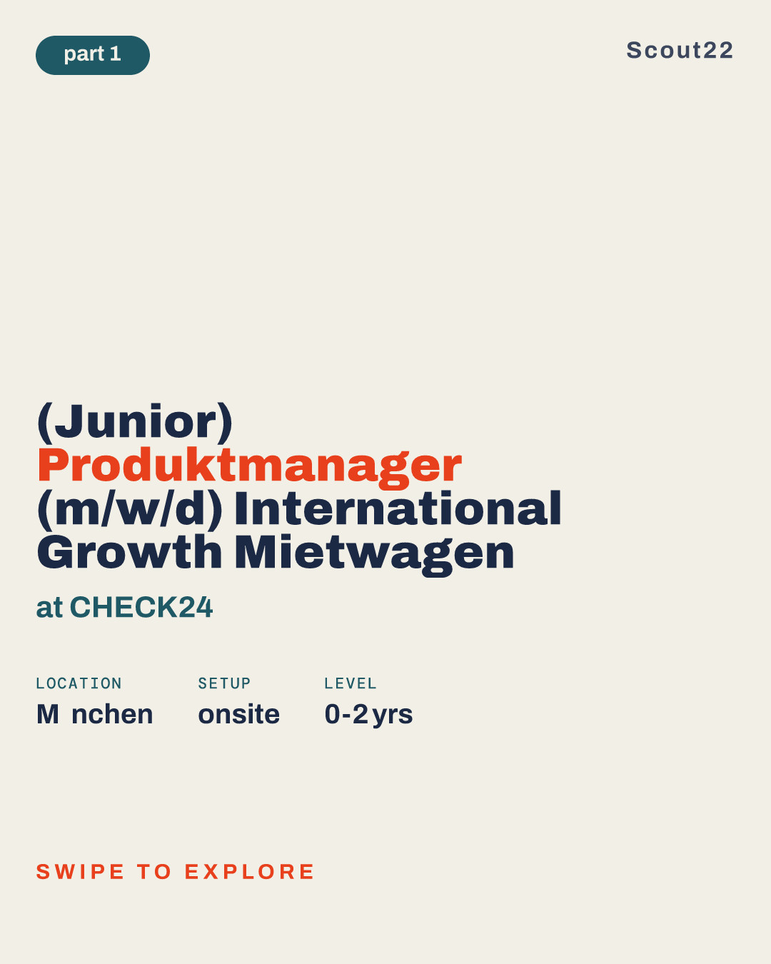 (Junior) Produktmanager (m/w/d) International Growth Mietwagen at CHECK24