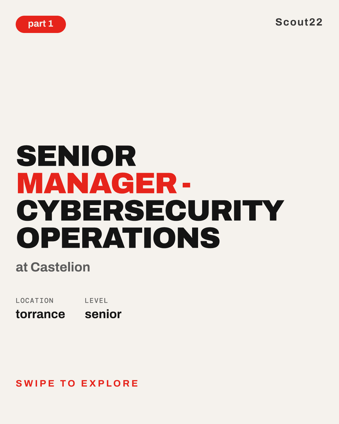 Senior Manager - Cybersecurity Operations at Castelion
