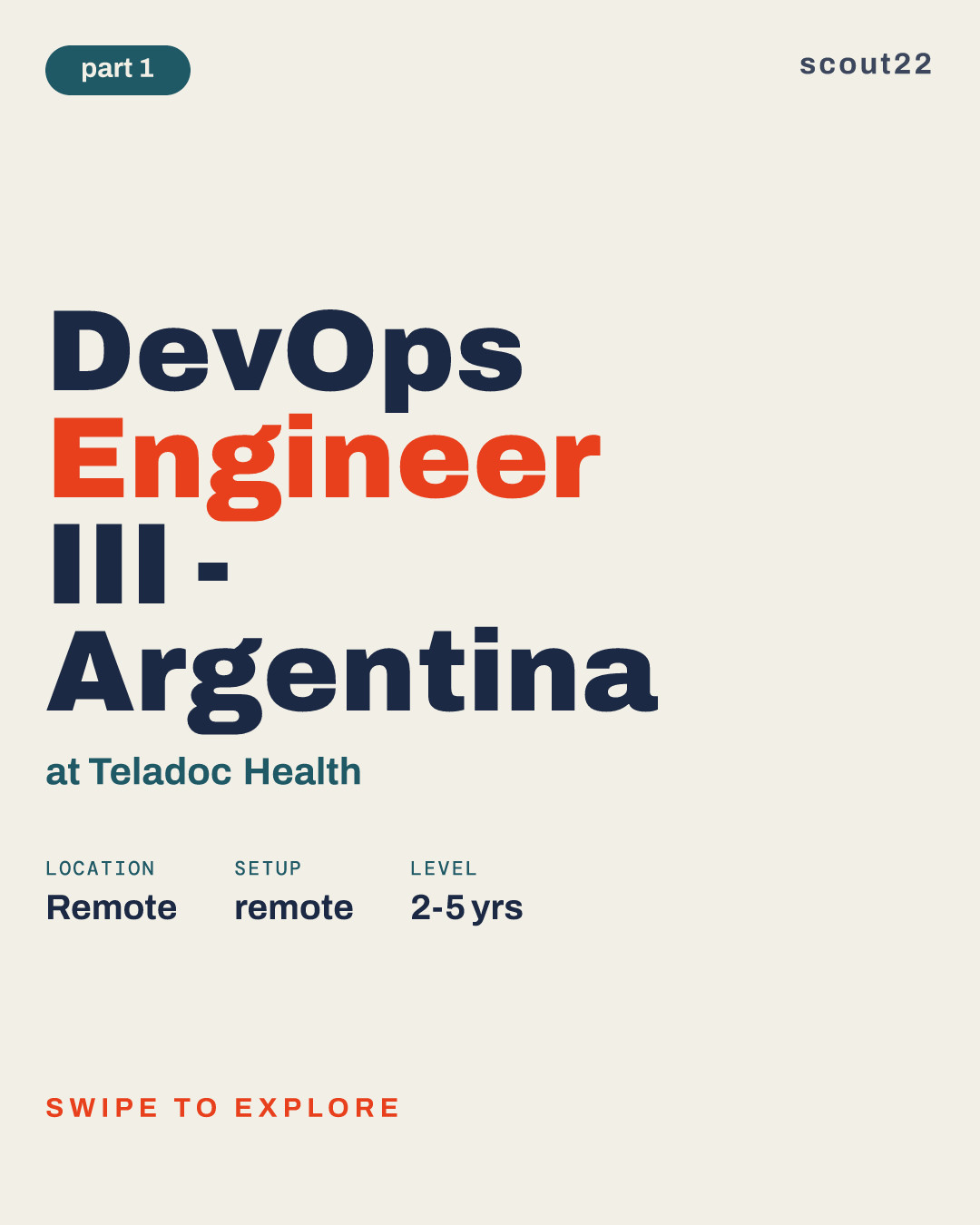 DevOps Engineer III - Argentina at Teladoc Health